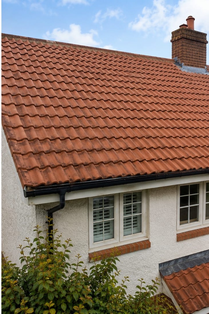 The same pitched roof clear, with the tile colour visible again